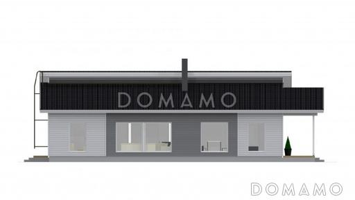 Проект современного дома с камином / Фасад 1