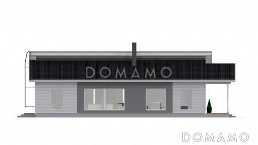 Проект современного дома с камином / Фасад 1