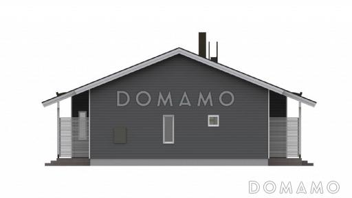 Проект дома с двумя небольшими эркерами в спальне и гостиной / Фасад 2