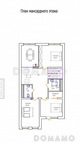Проект 110 / План мансардного этажа