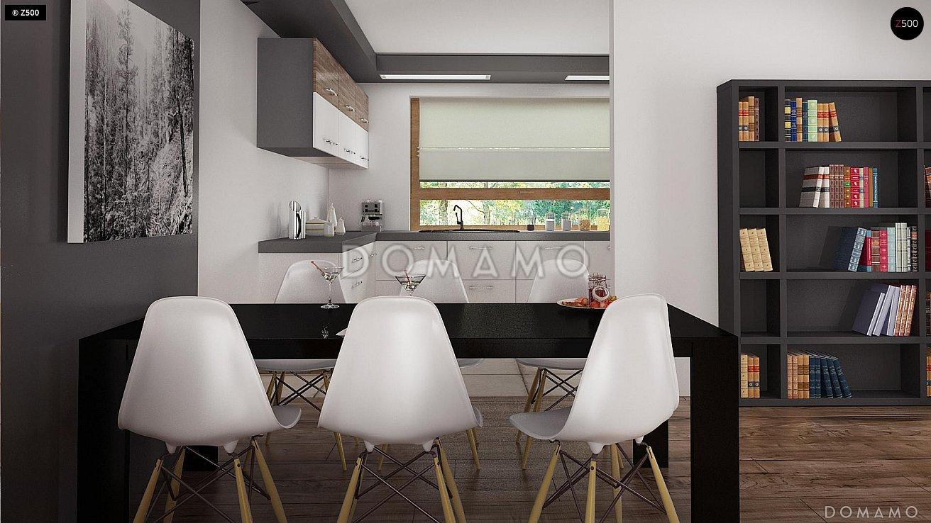 Проект простого компактного одноэтажного дома из газобетона с тремя спальнями / 6