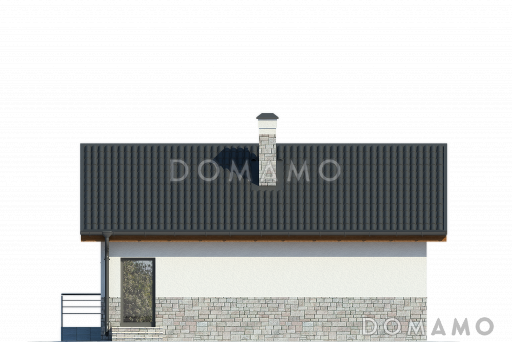 Проект магазина с торговым залом, кабинетом для персонала, вспомогательным помещением / Фасад 3