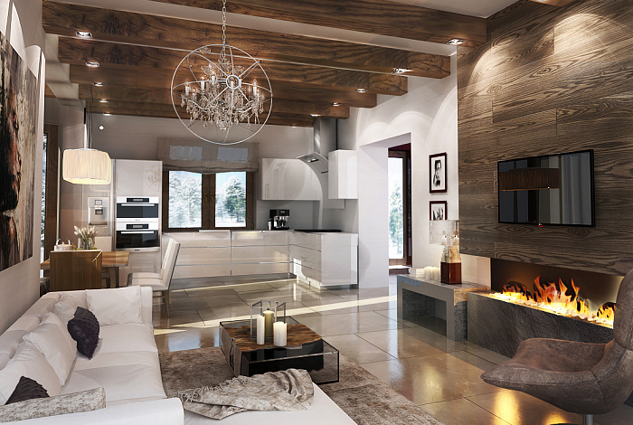 Проект дома из газобетона с эркером