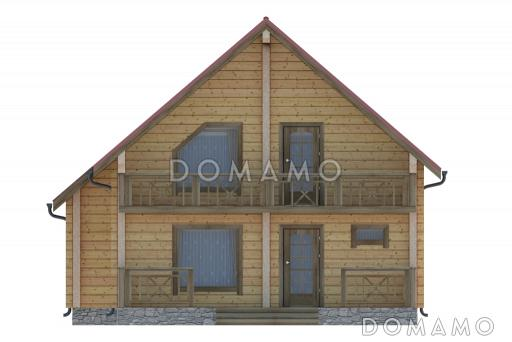 Проект дома из клееного бруса до 200 кв.м / Фасад 3