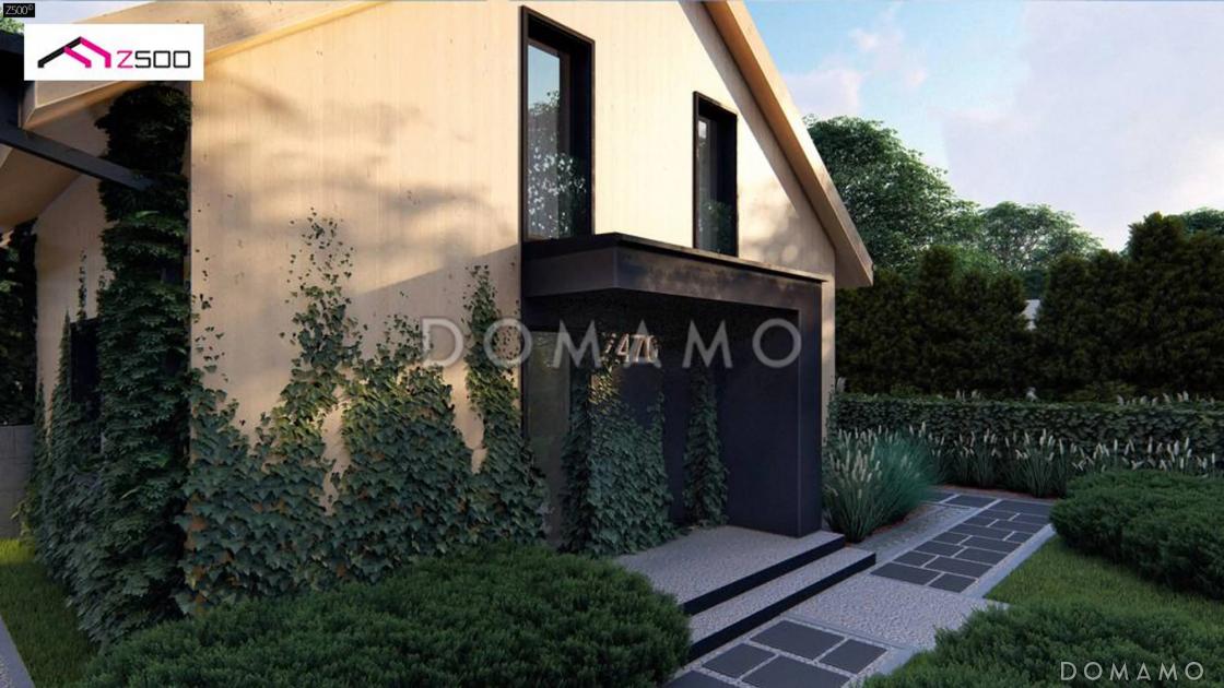 Проект мансардного дома с панорамными окнами / 5