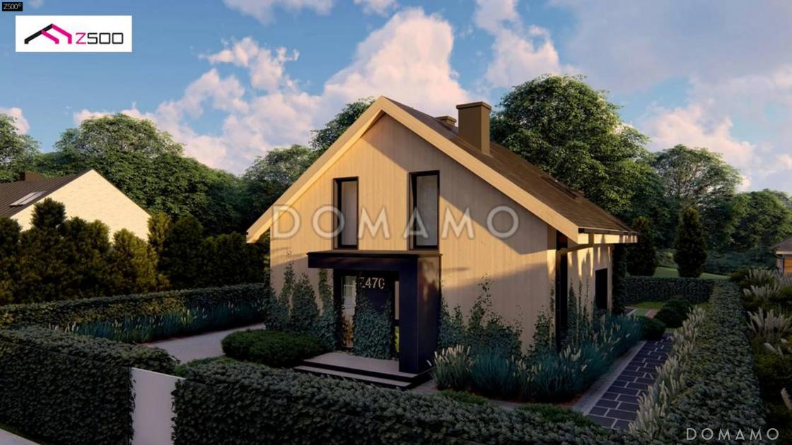 Проект мансардного дома с панорамными окнами / 4