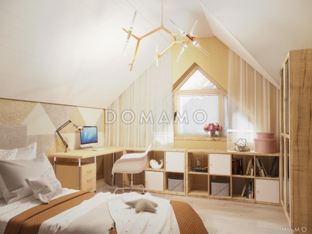 Проект дома из газобетона с тремя небольшими спальнями на мансардном этаже / 8