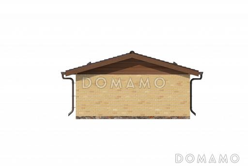 Проект гаража на две машины с мастерской / Фасад 1