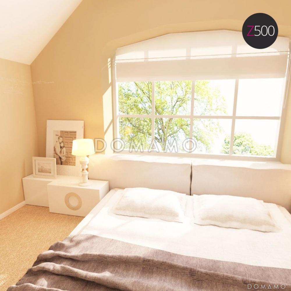 Проект одноэтажного мансардного дома из кирпича с кирпичной облицовкой с двумя балконами и барбекю на террасе / 3