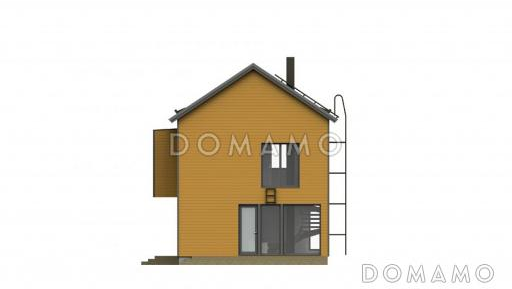 Проект двухэтажного каркасного дома c сауной на втором этаже / Фасад 1