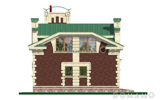Проект гаража на 3 машины с жилой мансардой / Фасад 2 Проект гаража на 3 машины с жилой мансардой / Фасад 2
