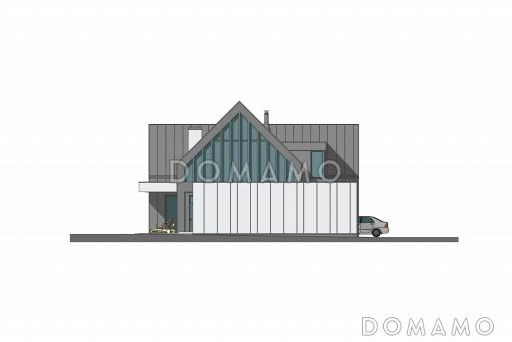 Проект дома с просторной дневной зоной, 4 спальнями, бассейном, сауной и джакузи на террасе / Фасад 4