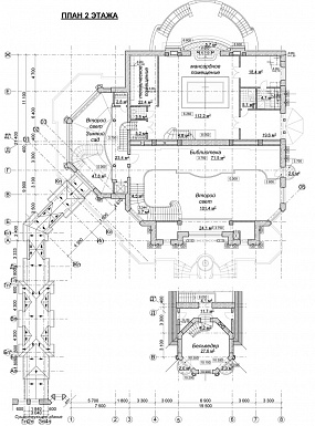 Проект оздоровительного комплекса  / План 2 этажа