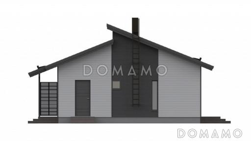 Проект одноэтажного дома с отдельным входом в техническое помещение / Фасад 2