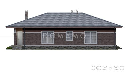 Проект одноэтажного дома с просторной кухней-гостиной и террасой / Фасад 1