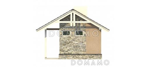 Проект беседки с комнатой отдыха и санузлом / Фасад 1