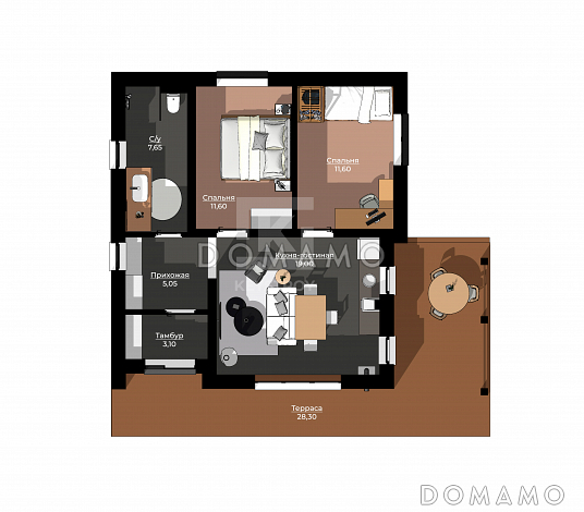 КейСтрой-432 / План 1 этажа