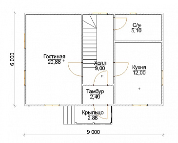 Дядя Федр / План 1 этажа