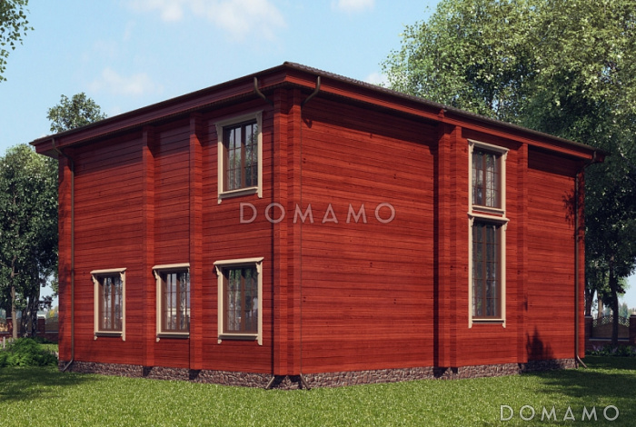 Проект просторного дома из клееного бруса Проект просторного дома из клееного бруса