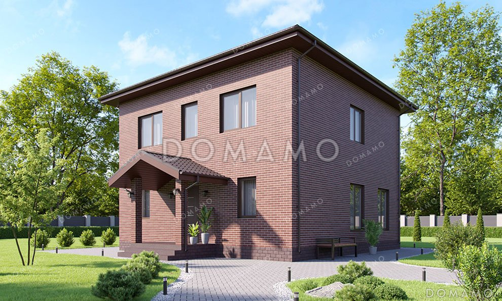 Проект двухэтажного дома с тремя спальнями и большой гостиной / 2