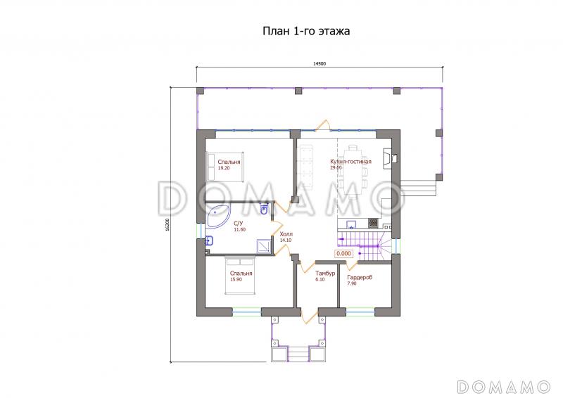 Проект 118 / План 1 этажа