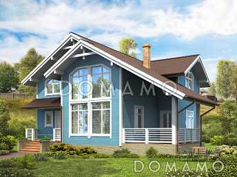 Проект каркасного дома со вторым светом и маленькой сауной