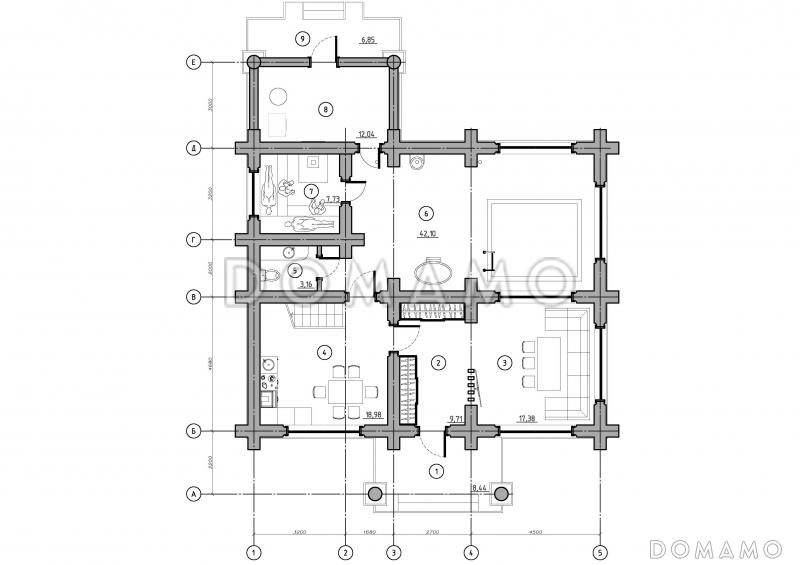 Амур / План 1 этажа