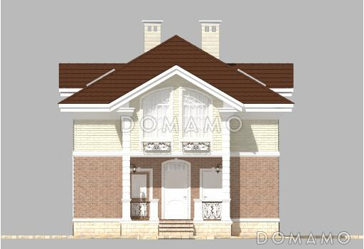 Проект небольшого особняка в классическом стиле  / Фасад 1