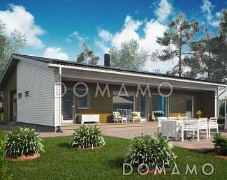 Проект одноэтажного дома с большими окнами