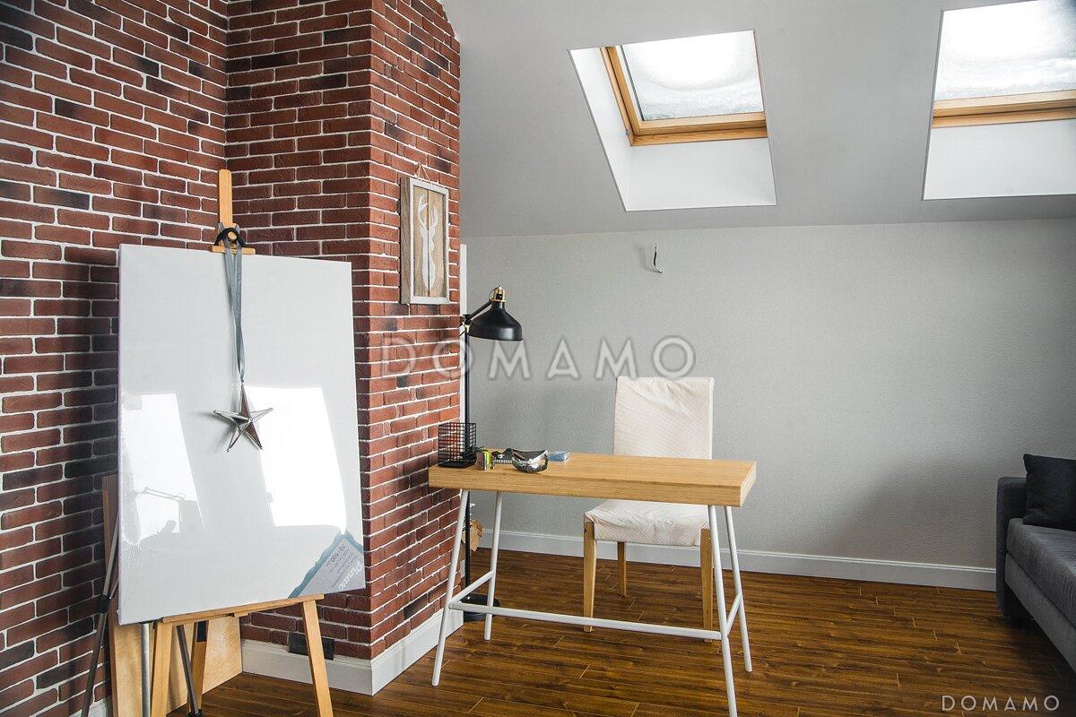 Проект мансардного дома из газобетона с 4 спальнями, кабинетом, сауной и крытой террасой / 25