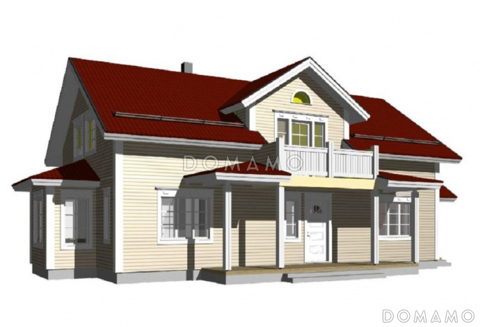 М-211 дом одноэтажный с мансардой