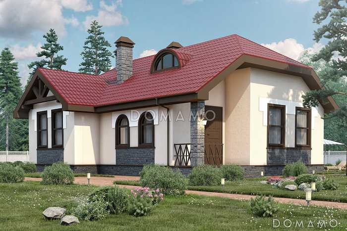 Проект кирпичного дома с изолированной кухней, двумя спальнями и небольшой гостиной Проект кирпичного дома с изолированной кухней, двумя спальнями и небольшой гостиной