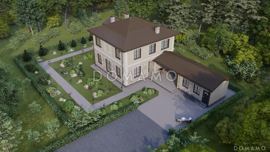 Проект двухэтажного дома с 3 спальнями, гостевой, большой ванной и террасой / 4