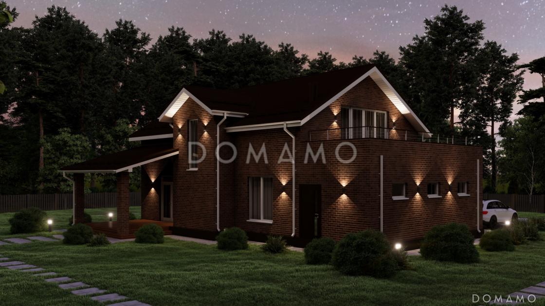 Проект двухэтажного дома с четырьмя спальнями и гаражом на одну машину S-204 / 5