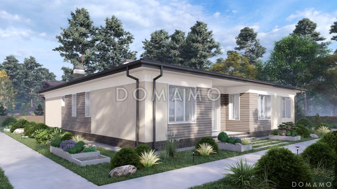 Проект дома с 4 спальнями, комнатой для гостей и просторной гостиной / 4