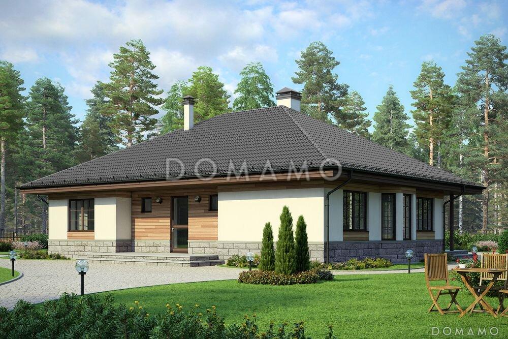 Проект каркасного одноэтажного дома / 1