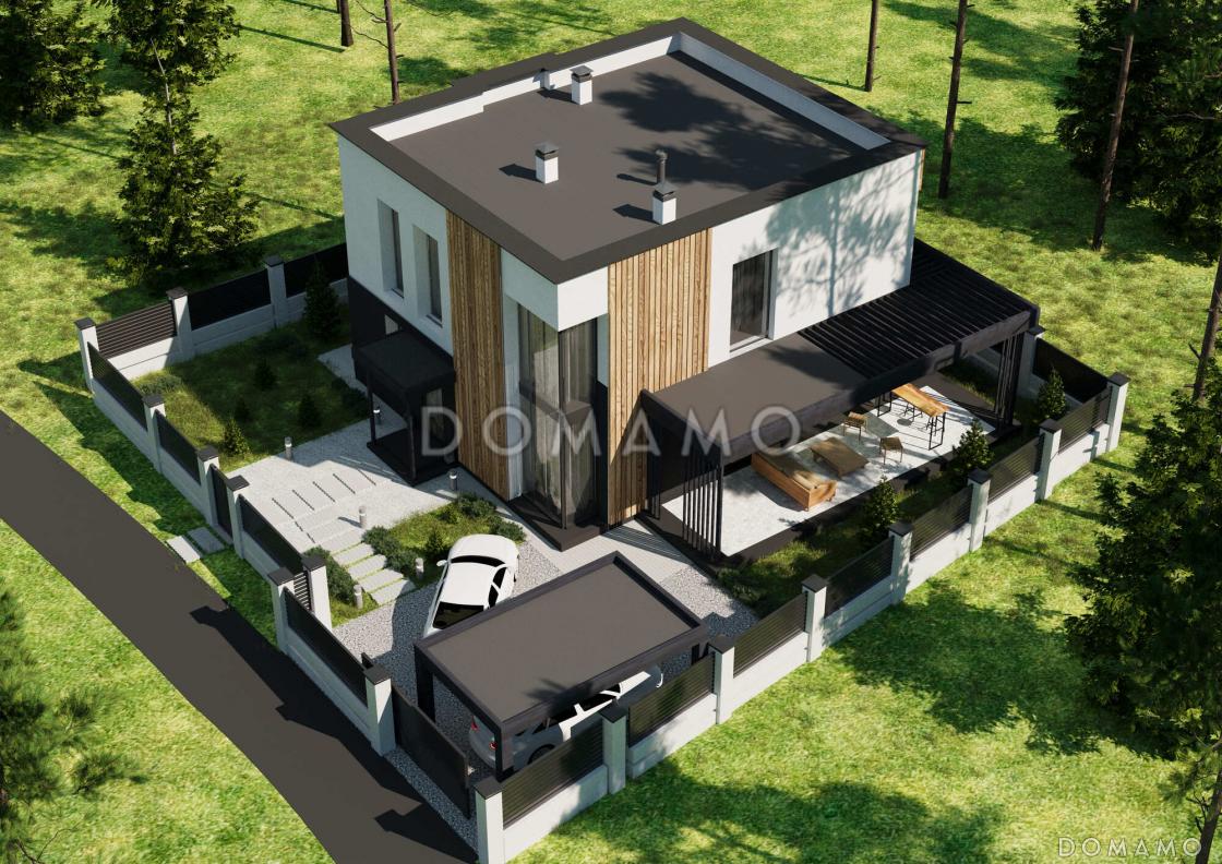 Проект двухэтажного дома из керамоблока с кабинетом и 4 спальнями / 6