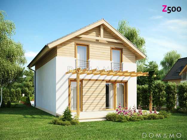 Проект одноэтажного мансардного дома из кирпича с кабинетом и с высокой аттиковой стеной Проект одноэтажного мансардного дома из кирпича с кабинетом и с высокой аттиковой стеной