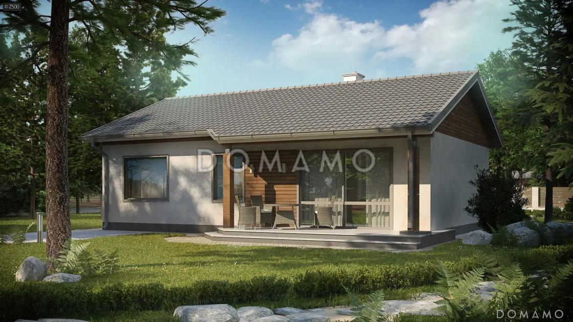 Проект одноэтажного дома из газобетона с 3 спальнями и светлой гостиной / 2