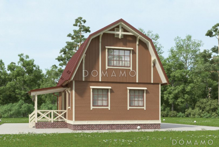 Проект каркасного дома с туалетом
