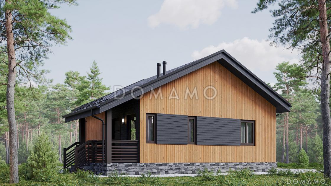 Проект каркасного дома со спальней наверху и вторым светом / 3