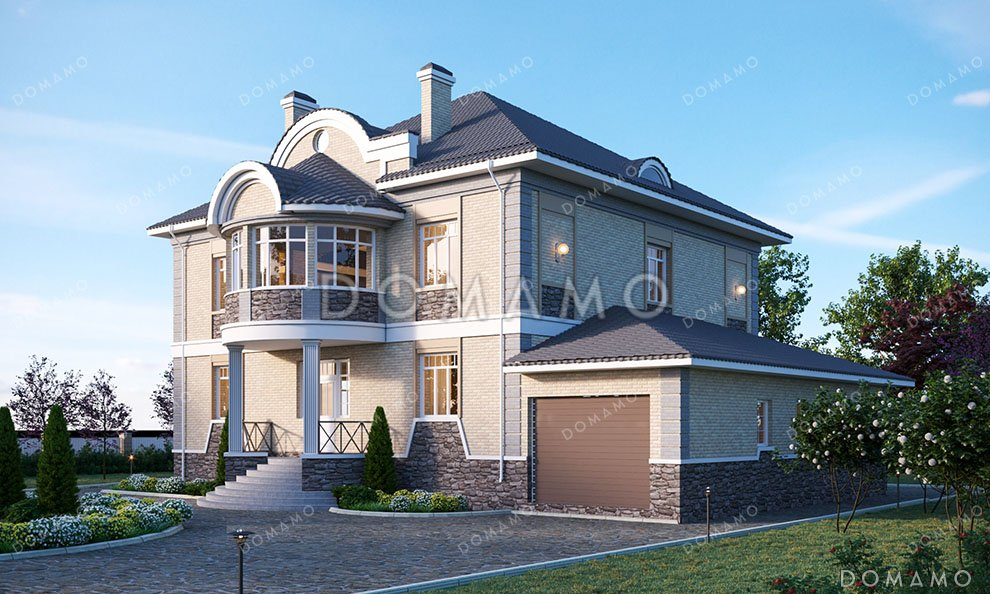 Проект дома с мансардой и гаражом на два авто / 4