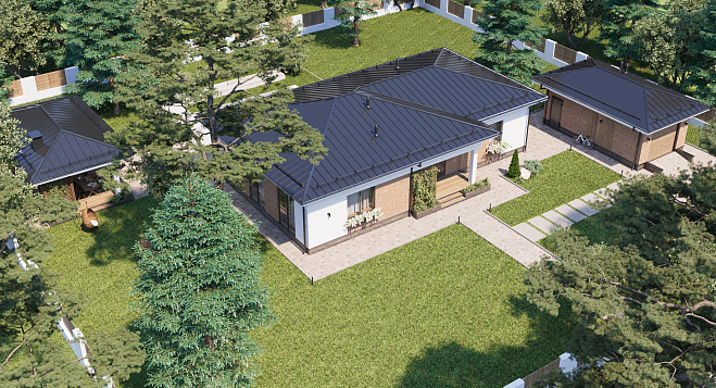 Современная усадьба «Ладога», 165 м²