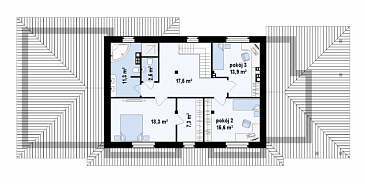 Проект красивого просторного двухэтажного коттеджа из газобетона с крытой террасой и гаражом / План 2 этажа Проект красивого просторного двухэтажного коттеджа из газобетона с крытой террасой и гаражом / План 2 этажа