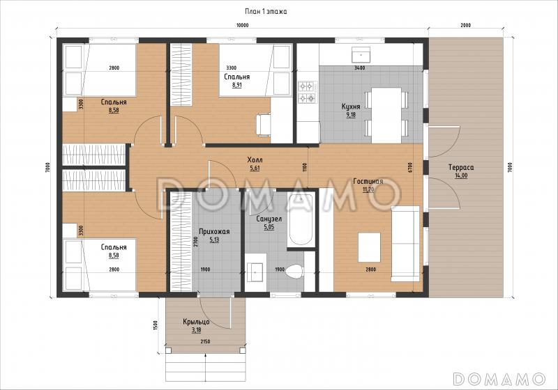 ДК-174 / План 1 этажа