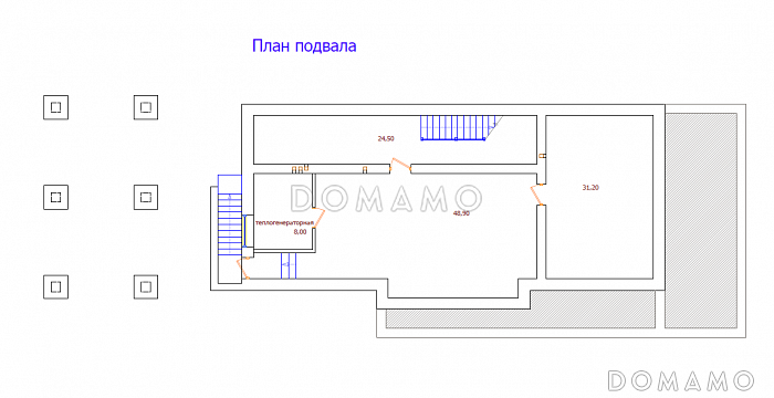 Проект 110 / План цокольного этажа
