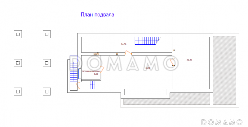 Проект 110 / План цокольного этажа