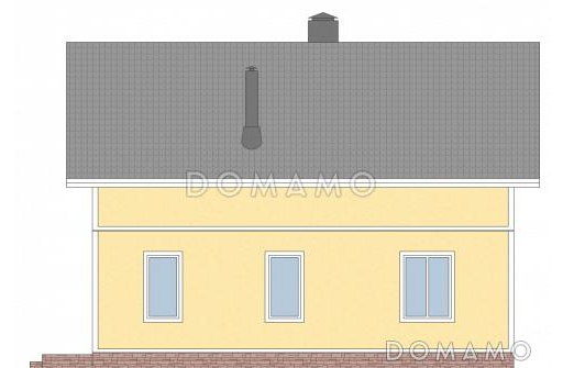 Проект дома из пеноблоков 9 на 10 / Фасад 2