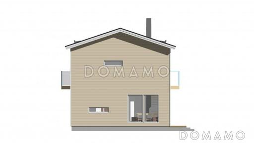 Проект полноценного двухэтажного каркасного дома / Фасад 1