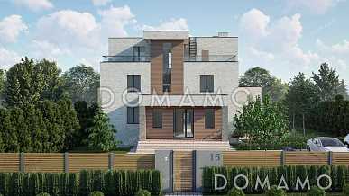 Проект современного особняка с бассейном, бильярдной и открытыми балконами на третьем этаже Проект современного особняка с бассейном, бильярдной и открытыми балконами на третьем этаже